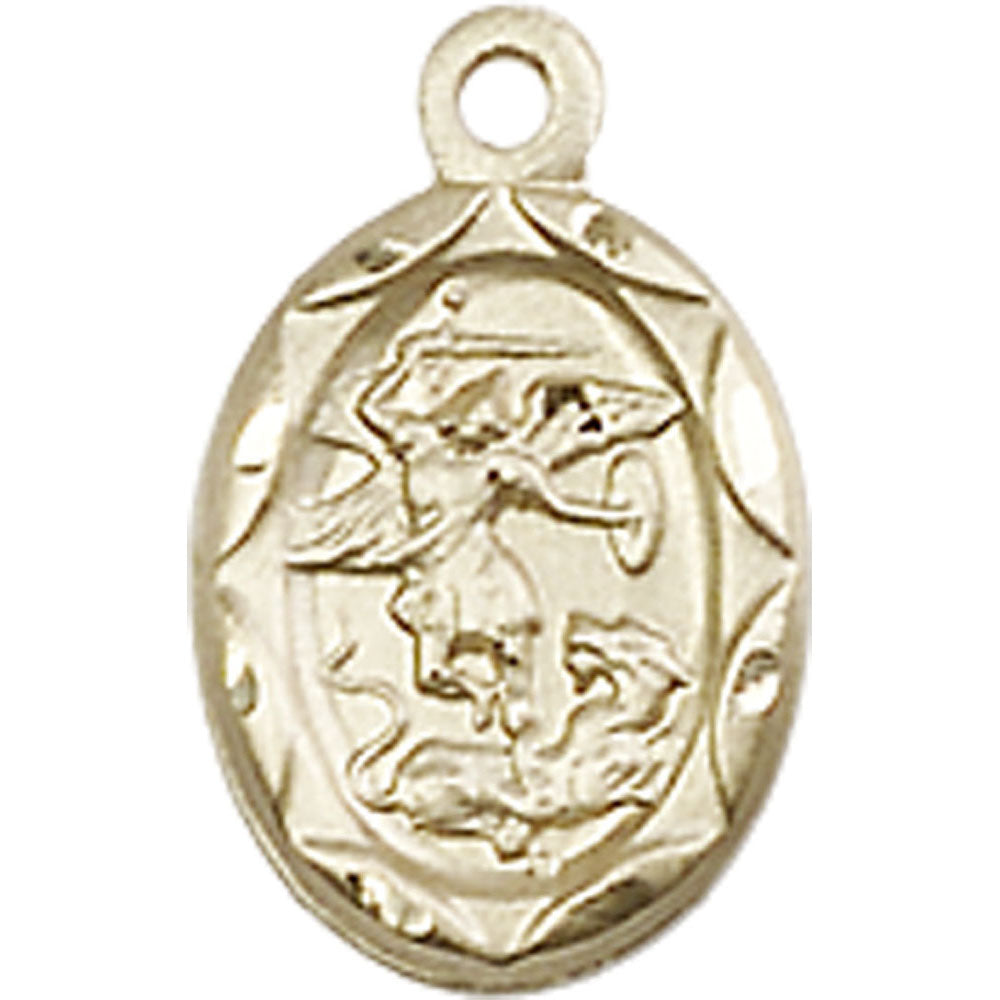 14kt Gold Saint Michael the Archangel Pendant - 0301RKT