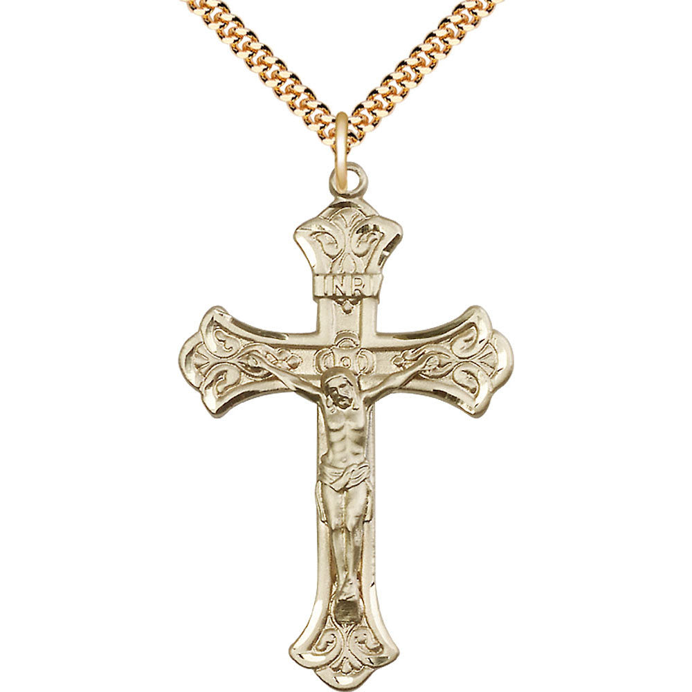 Gold Filled Crucifix Pendant - 0642GF