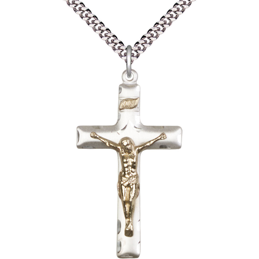 Gold Filled/Sterling Silver Crucifix Pendant - 2644GF_SS