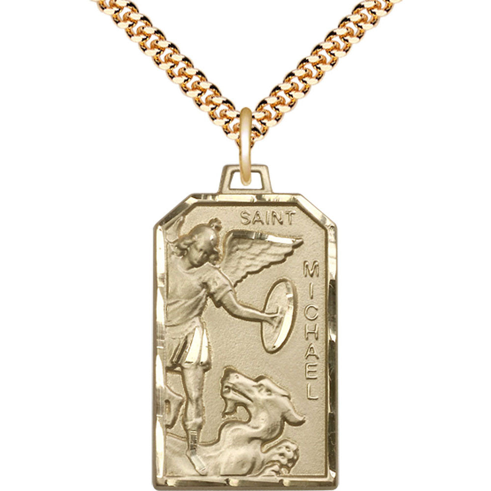 Gold Filled Saint Michael the Archangel Pendant - 5720GF