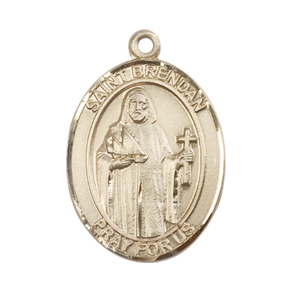 14kt Gold St. Brendan the Navigator Medal - Large