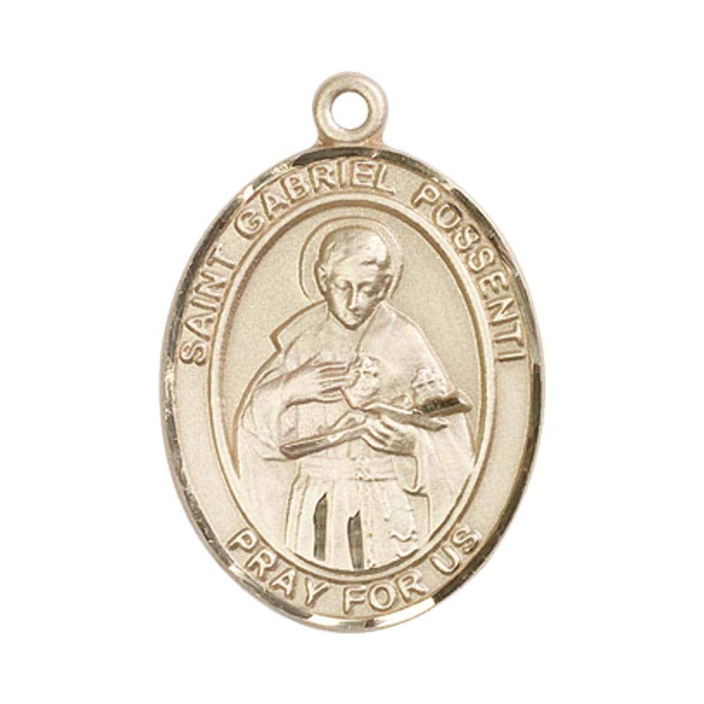 14kt Gold St. Gabriel Possenti Medal - Large