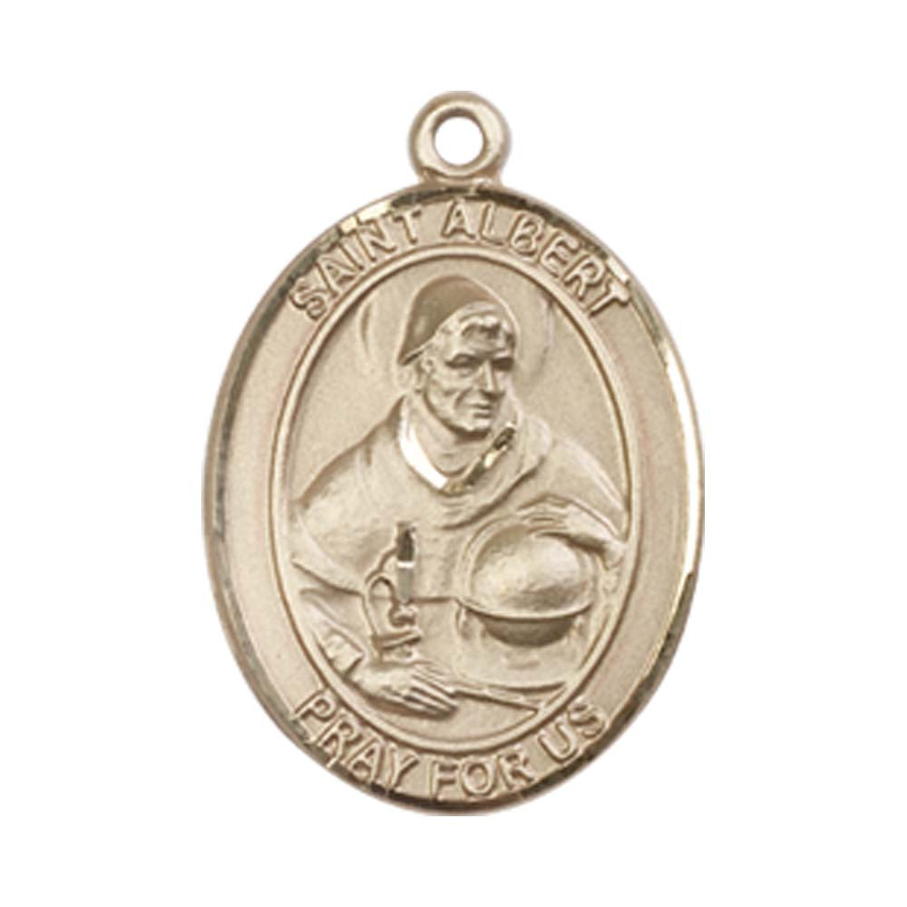 14kt Gold St. Albert the Great Medal - Medium