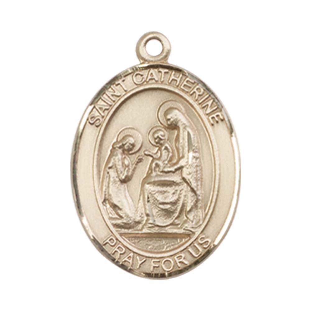 14kt Gold St. Catherine of Siena Medal - Medium