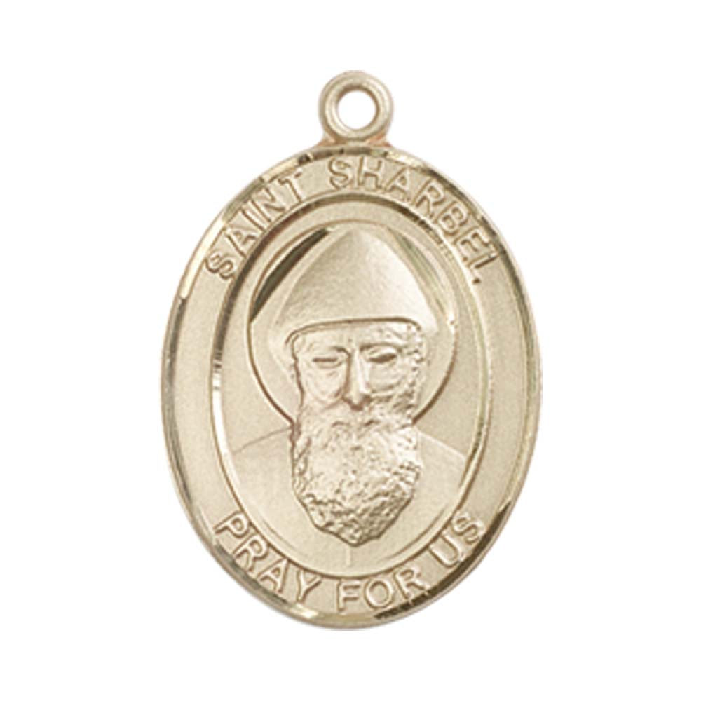 14kt Gold St. Sharbel Medal - Medium