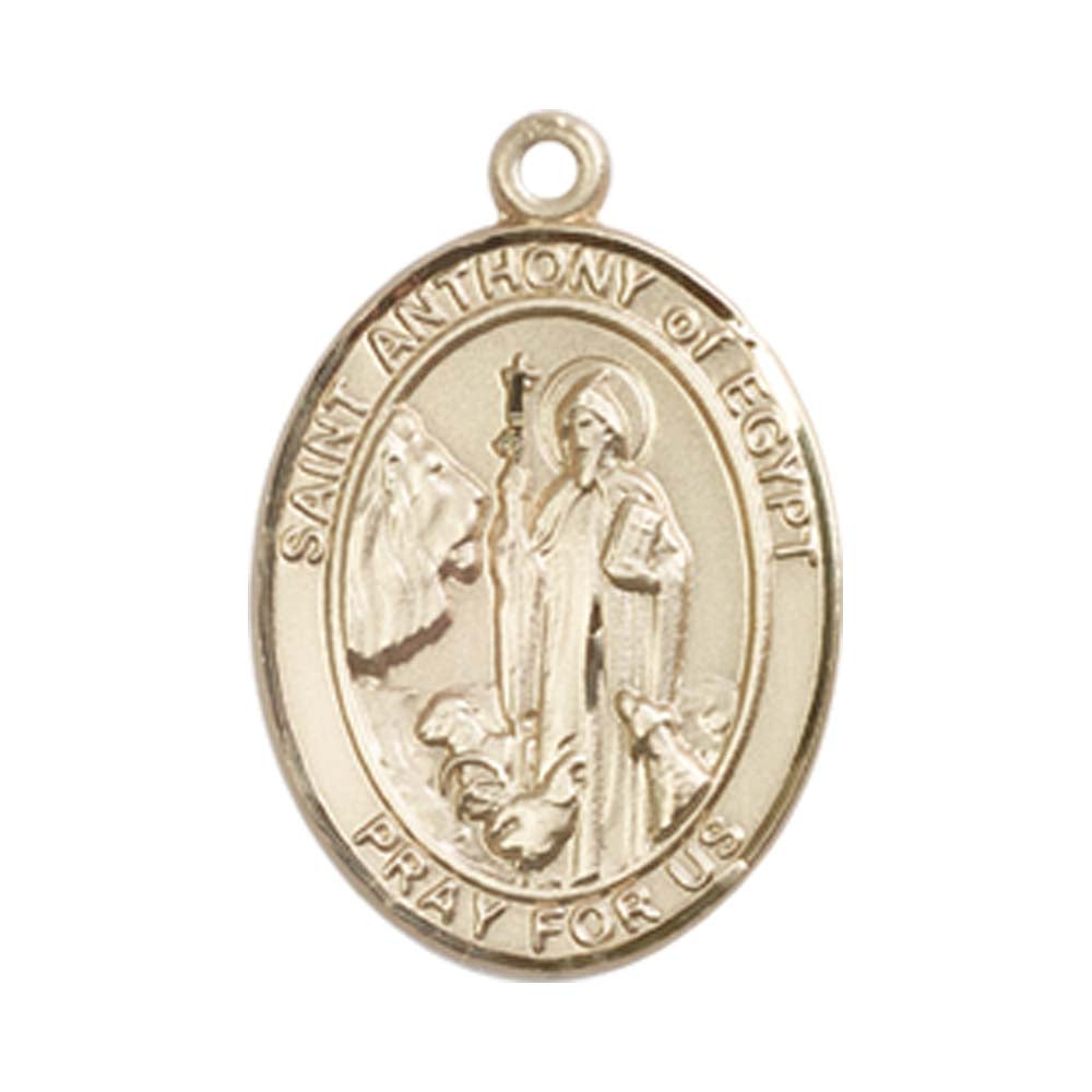 14kt Gold St. Anthony of Egypt Medal - Medium