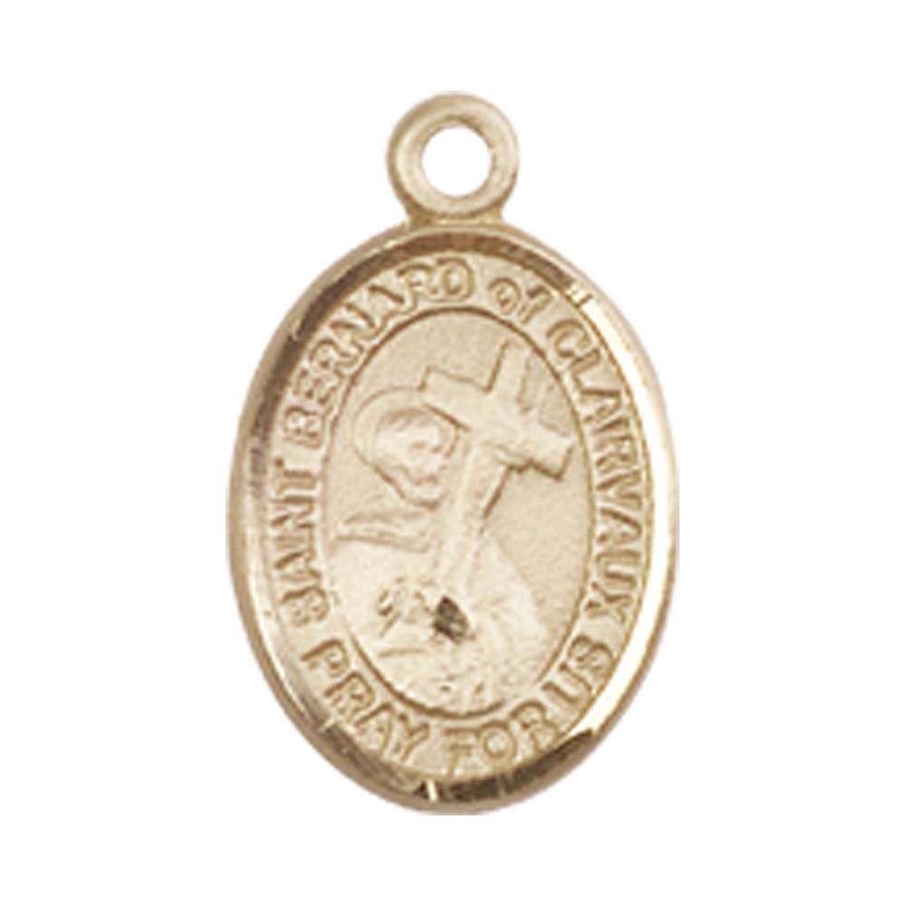 14kt Gold St. Bernard of Clairvaux Medal - Small