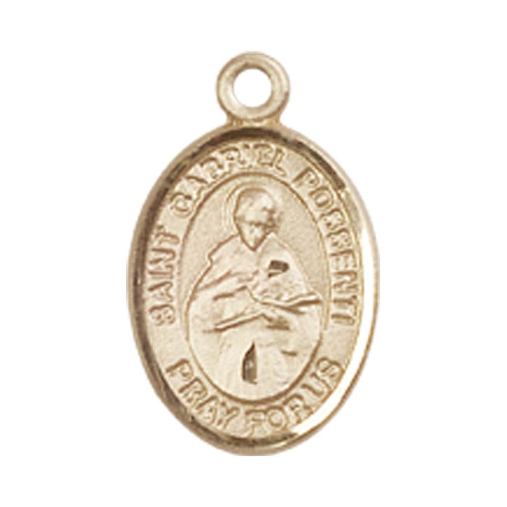 14kt Gold St. Gabriel Possenti Medal - Small