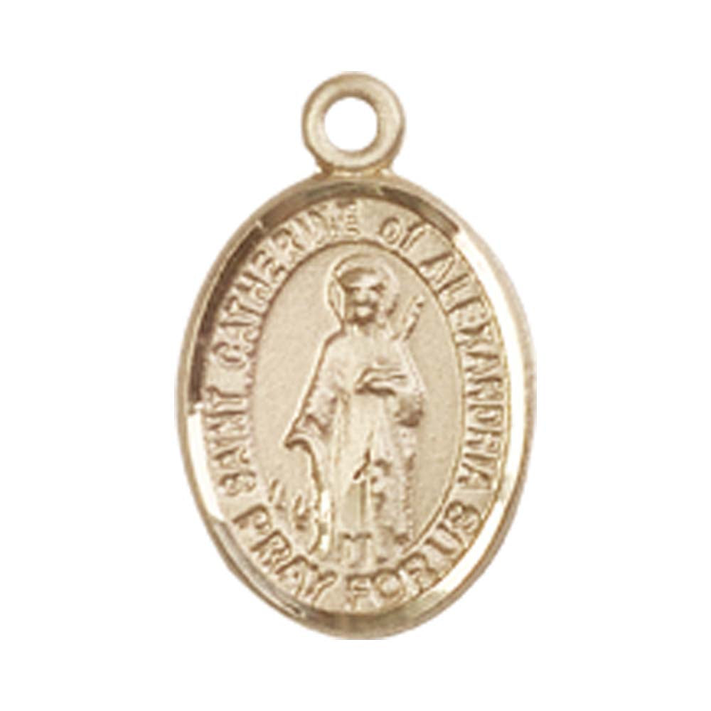 14kt Gold St. Catherine of Alexandria Medal - Small