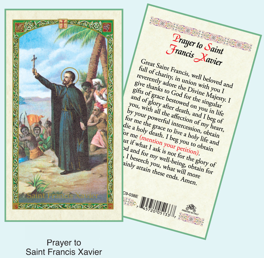 PRAYER CARD ST FRANCIS XAVIER