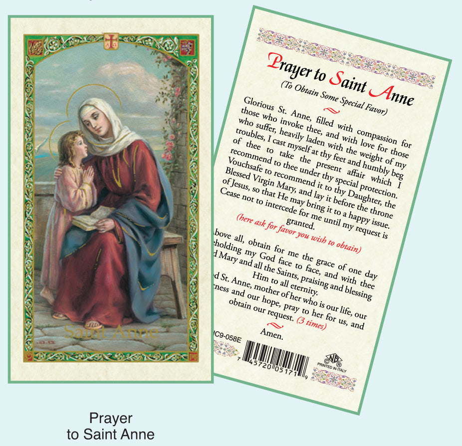 PRAYER CARD ST ANNE