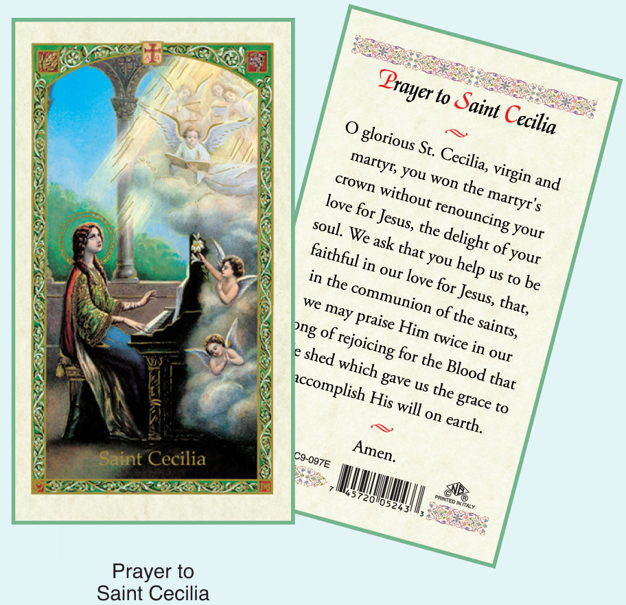 PRAYER CARD ST CECILIA