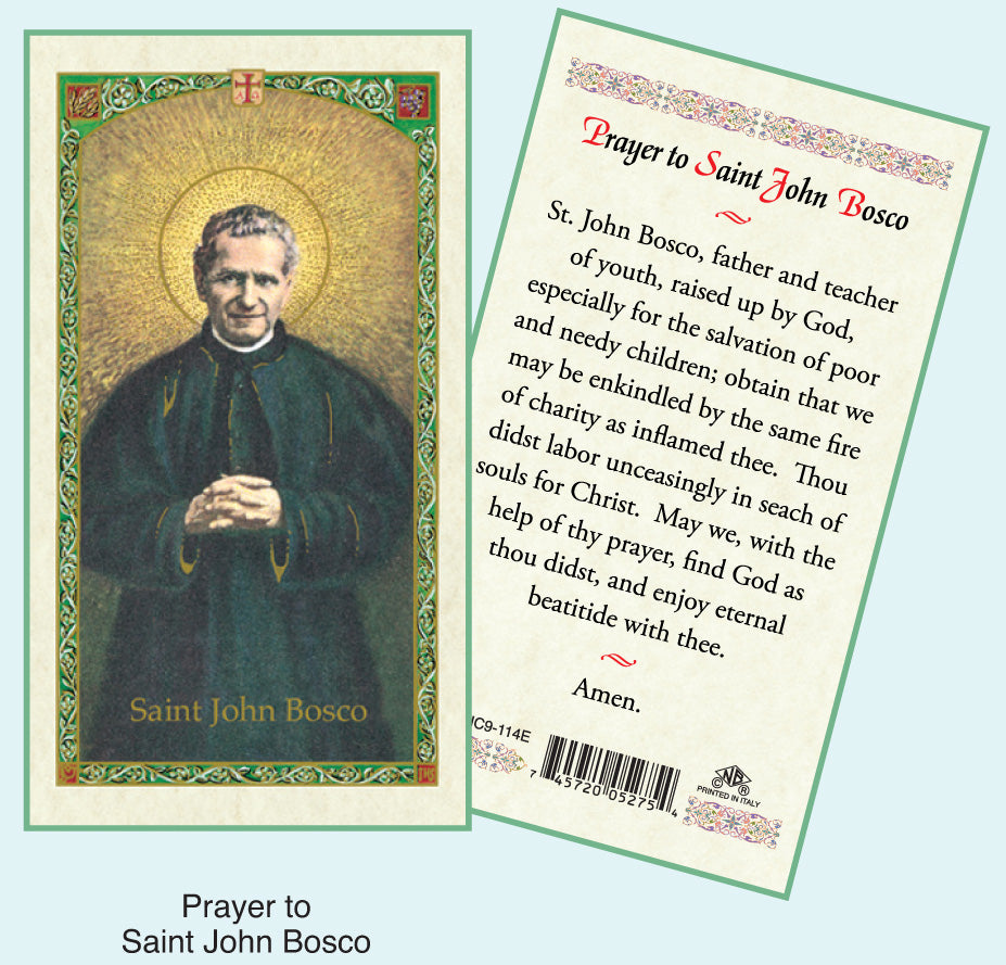 PRAYER CARD ST JOHN BOSCO