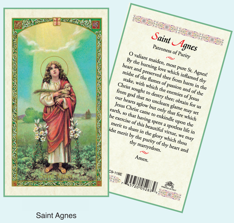 PRAYER CARD ST AGNES