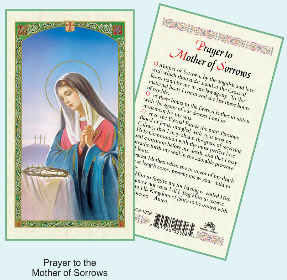 PRAYER CARD SORROWFUL MOTHER