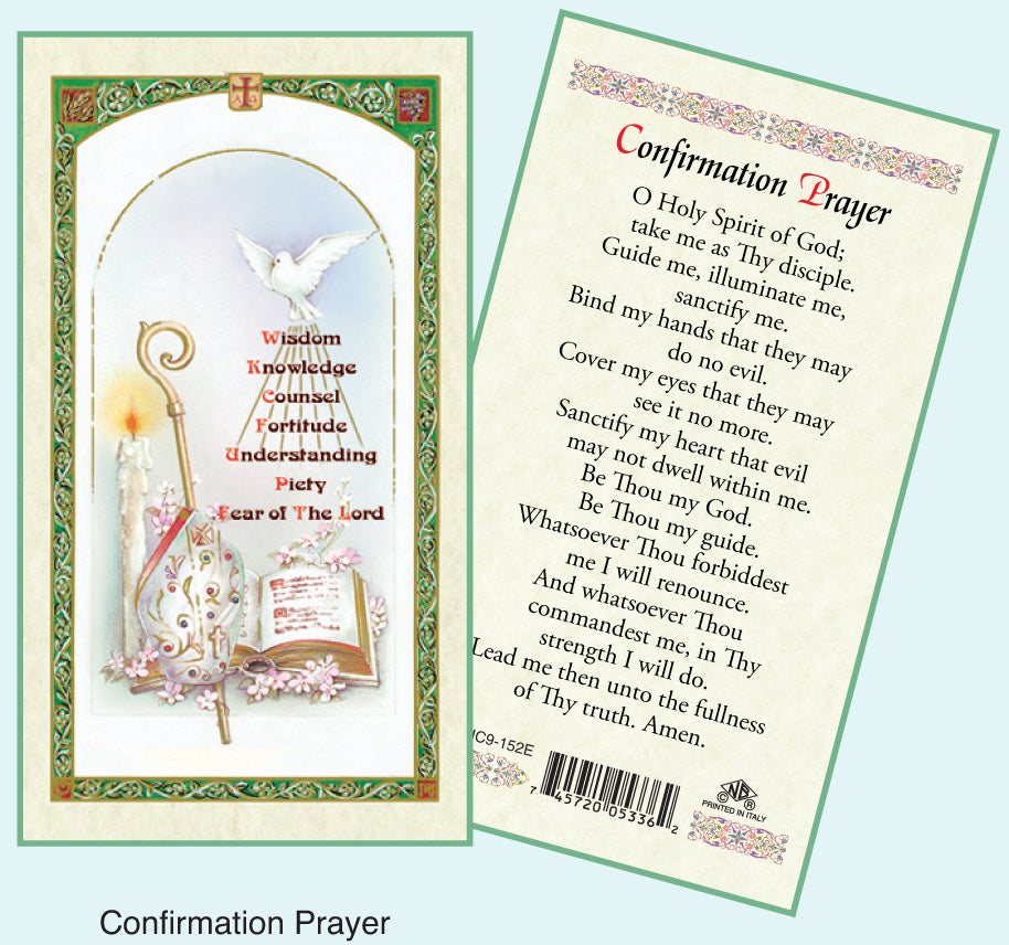 PRAYER CARD CONFIRMATION