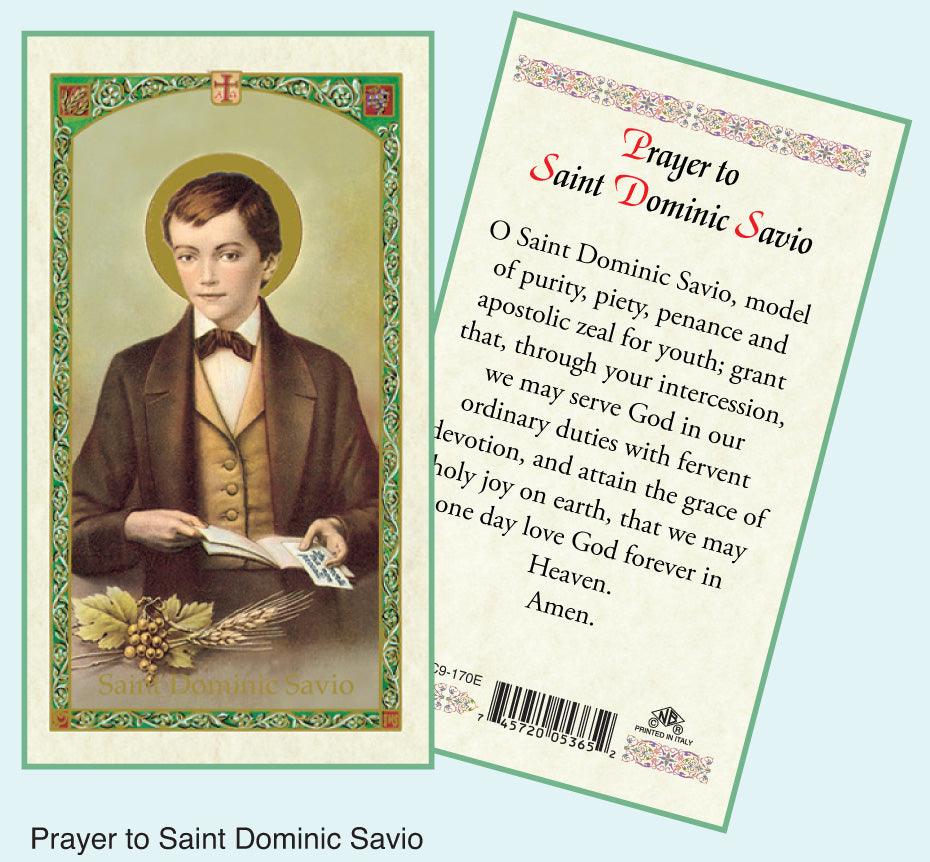 PRAYER CARD ST.DOMINIC SAVIO