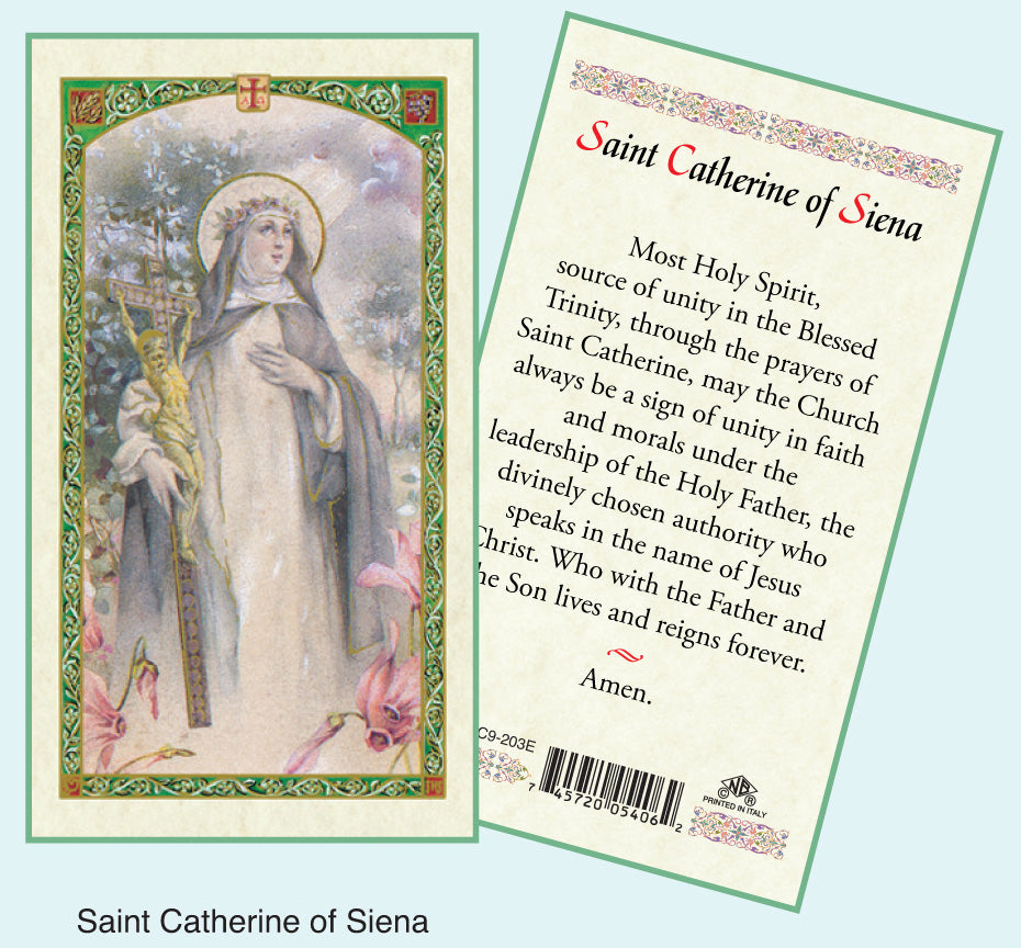 PRAYER CARD ST CATHERINE SIENA