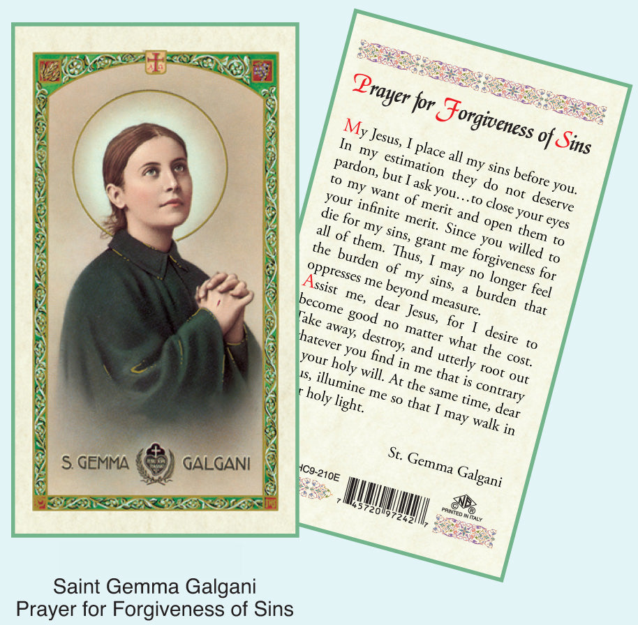 PRAYER CARD ST GEMMA