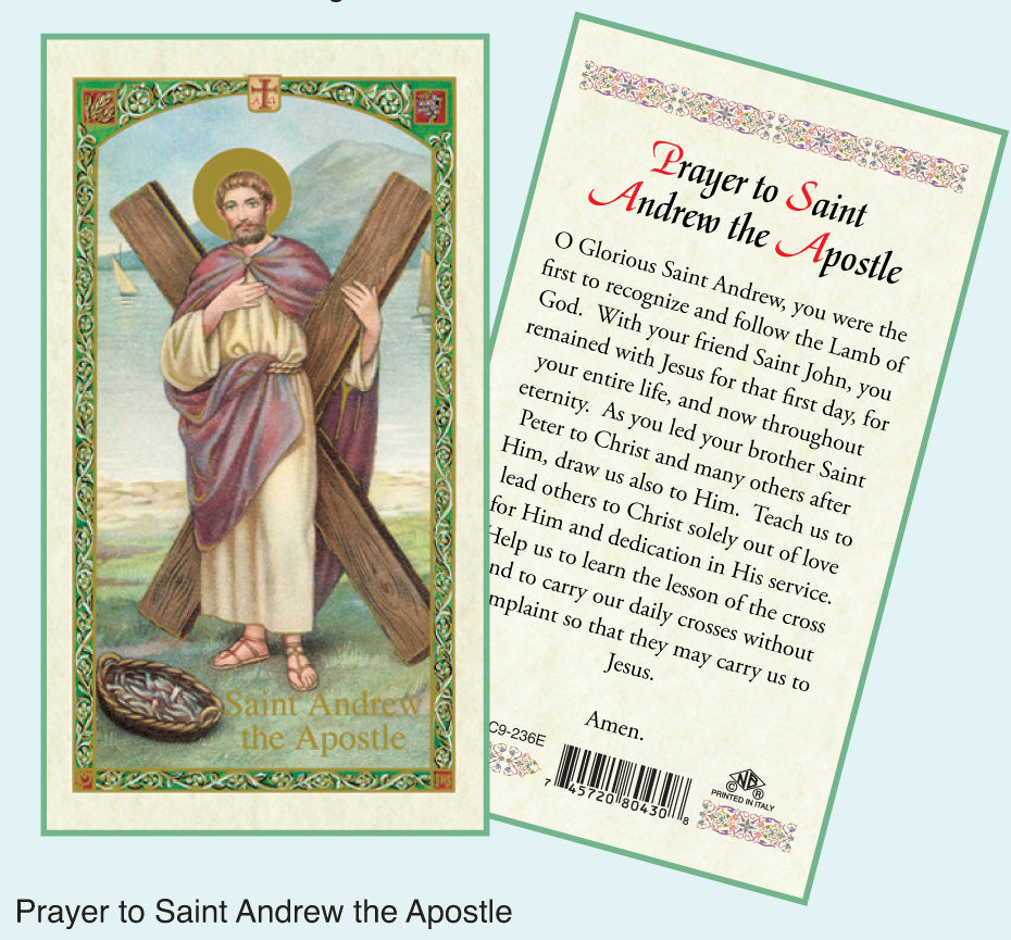 PRAYER CARD ST ANDREW APOSTLE