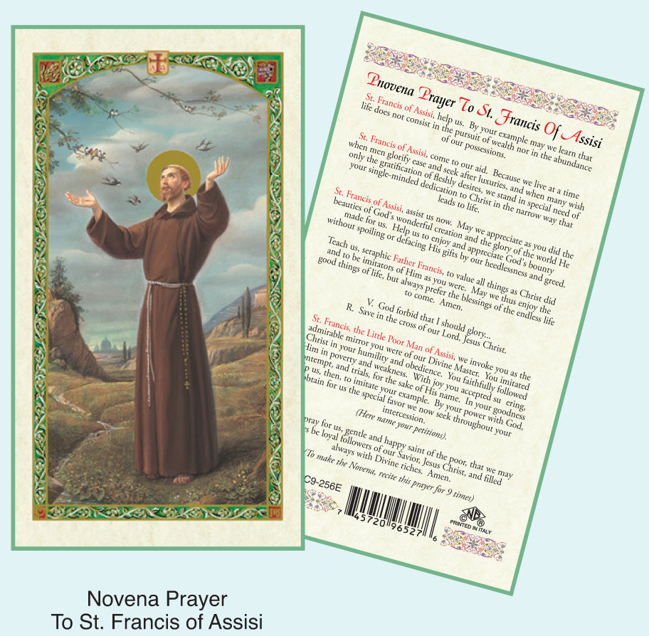 Prayer Card St Francis Assisi – Crosses & Medals