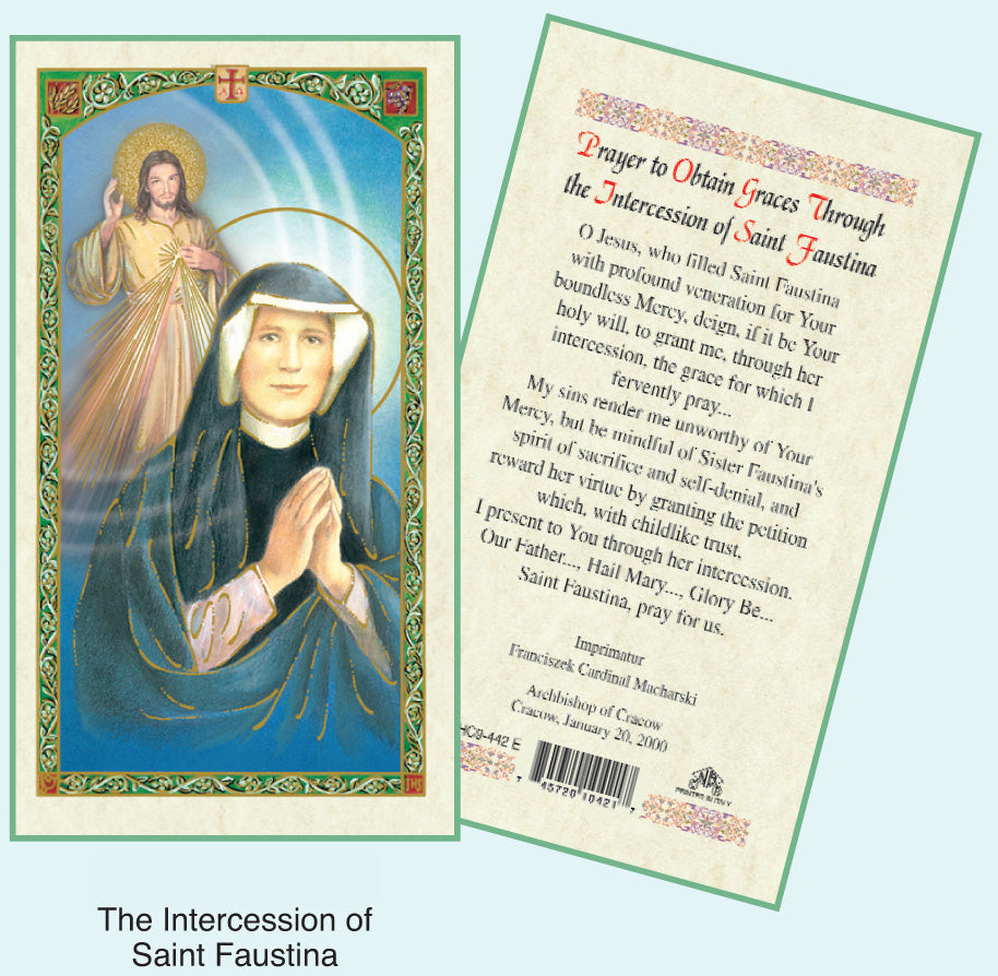 PRAYER CARD ST.MARIA FAUSTINA