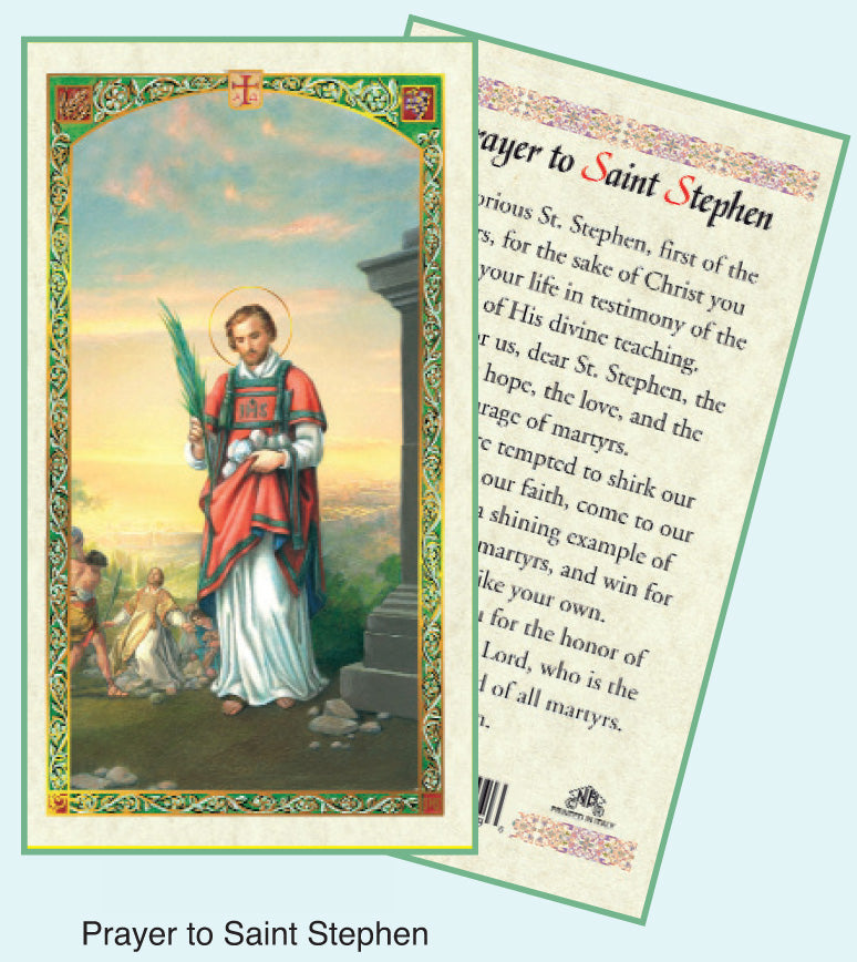 PRAYER CARD ST STEPHEN – Crosses & Medals