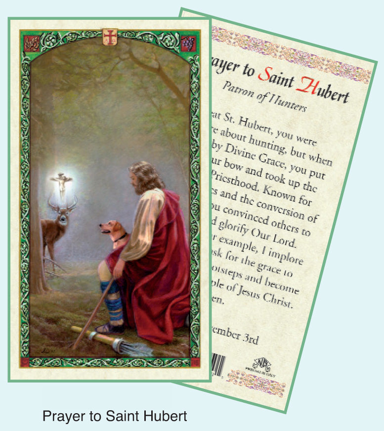 PRAYER CARD ST HUBERT